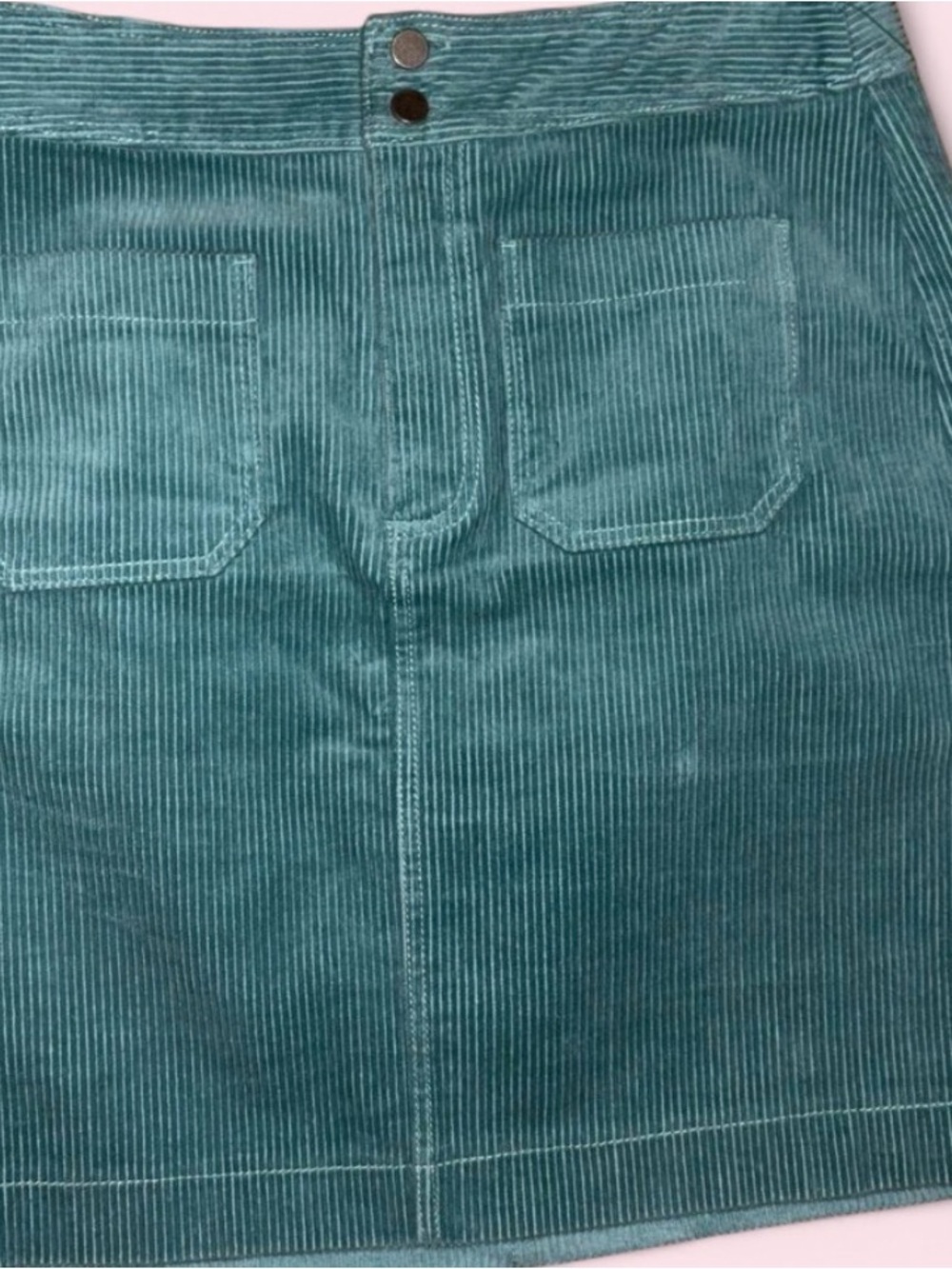 LOFT Teal Corduroy Mini Skirt